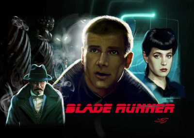 Ilustracion realista Blade Runner